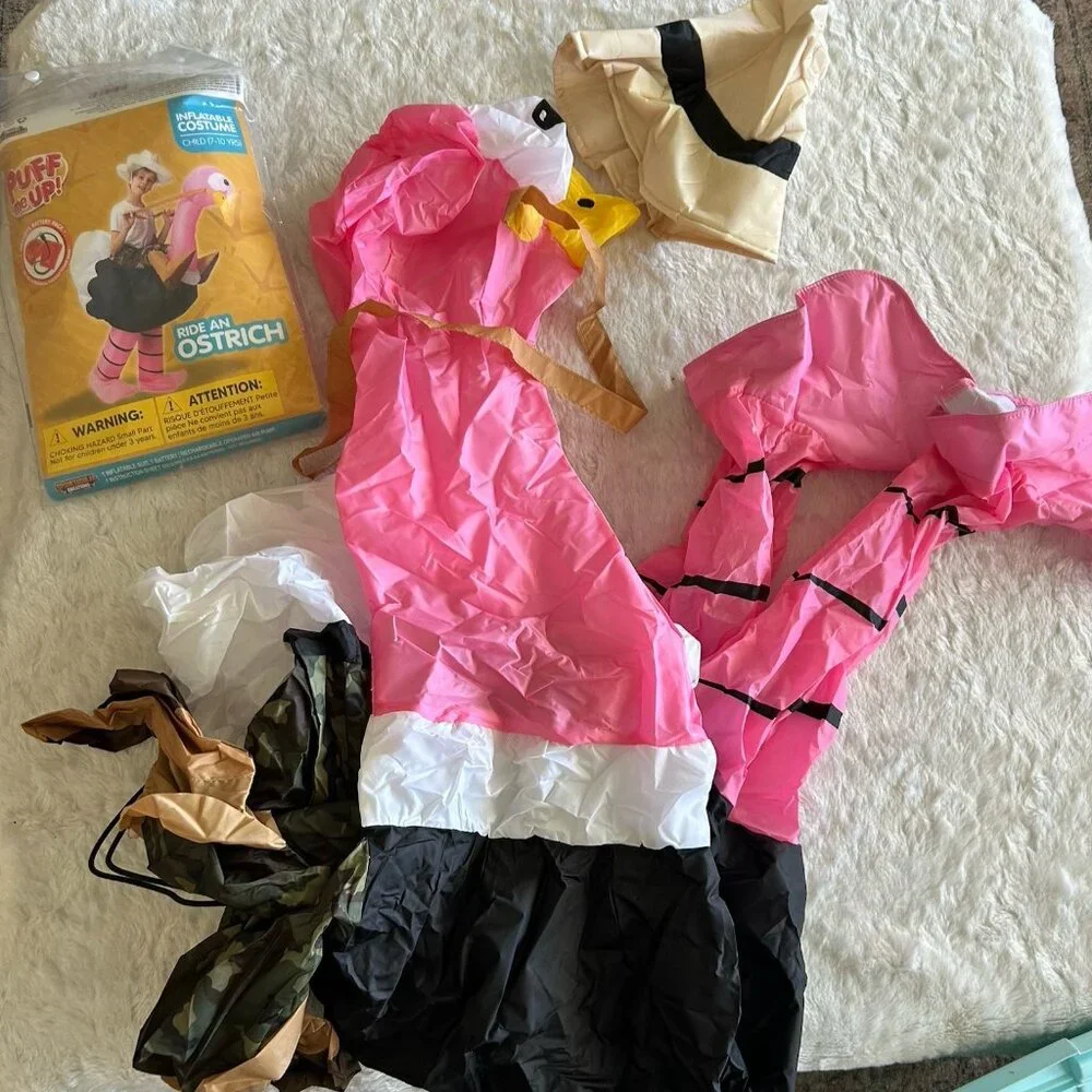 Riding‎ an Ostrich Inflatable Air Blow-up Deluxe Costume - Childs Size Ages 7-10